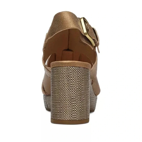 Donald Pilner Women’s Geneva Raffia Slingback Platform Sandals - Picture 3 of 10